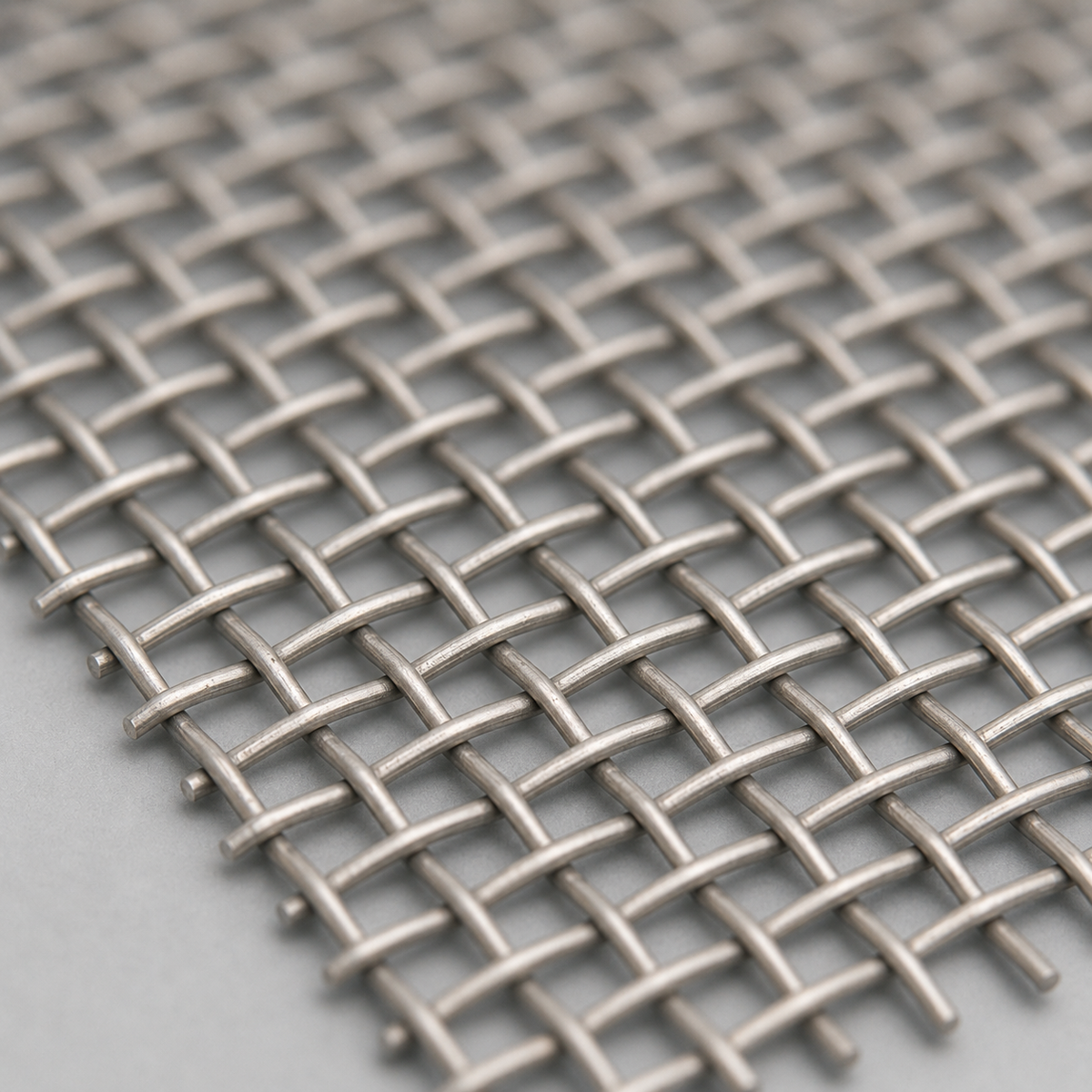 Stainless steel woven filter mesh detail